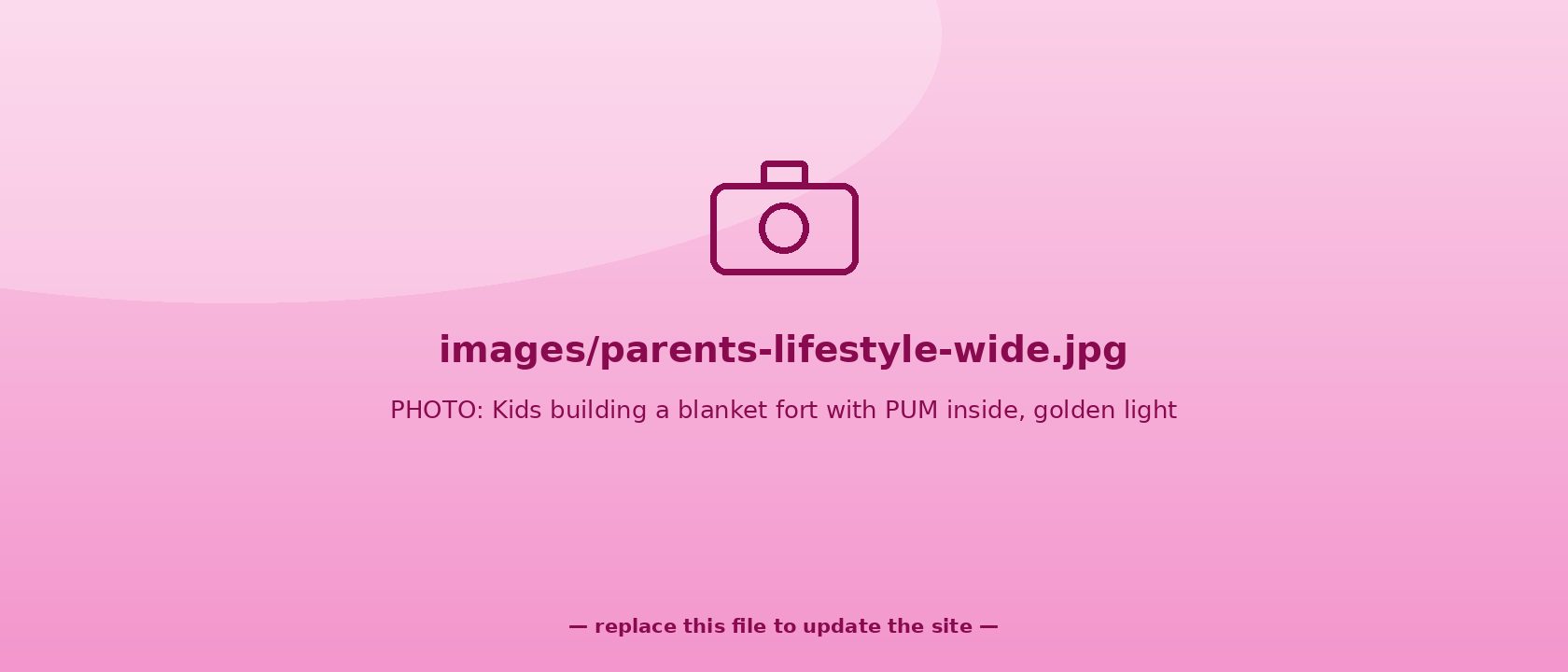 Joyful chaos: kids building a blanket fort with PUM inside, golden evening light